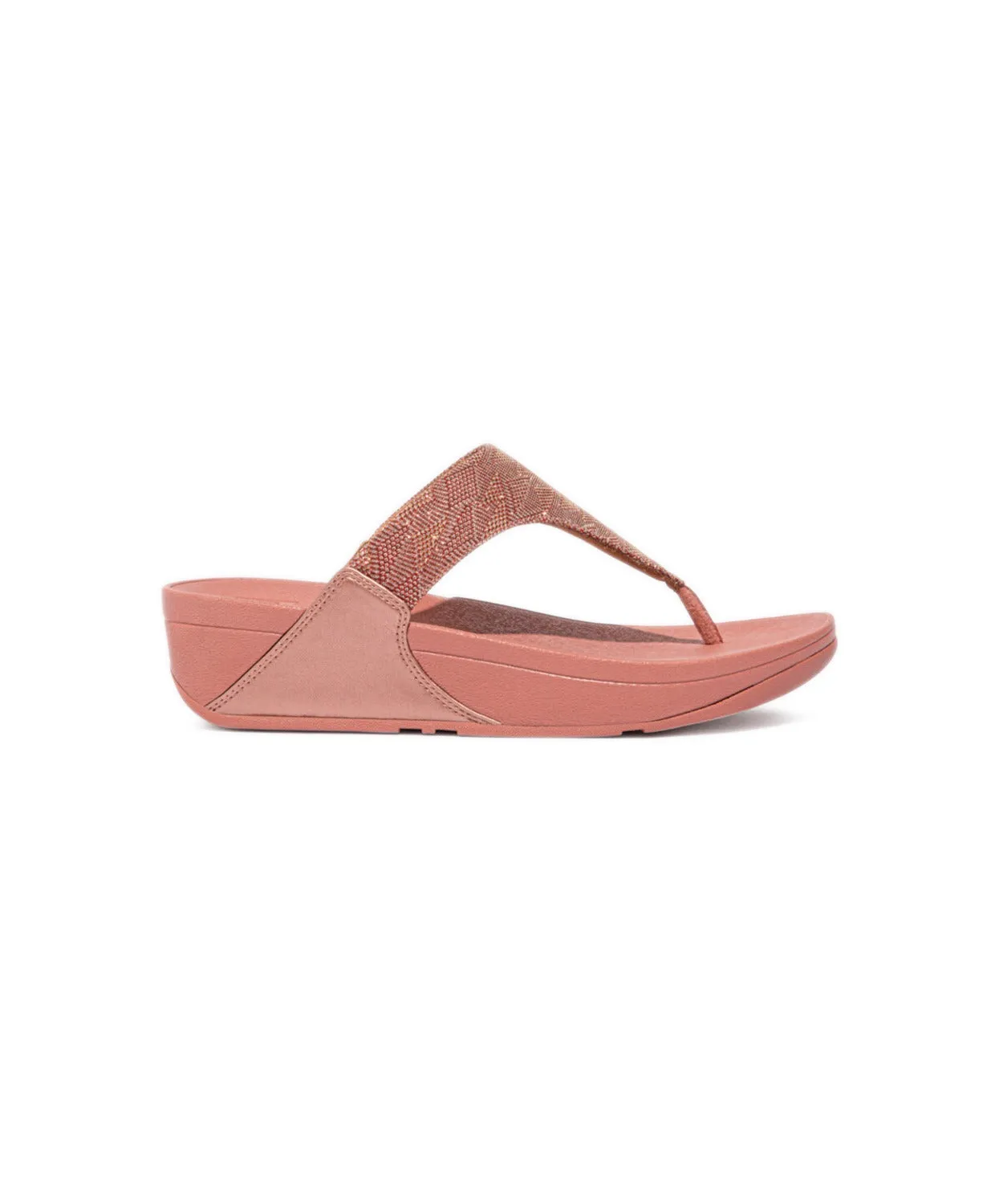 FitFlop Lulu Glitz Toe Post Sandals Pink