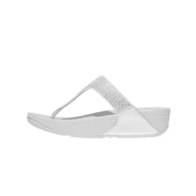 Fitflop Women Lulu Crystal Embellished Toe-Post Sandals |EJ8-011| Silver