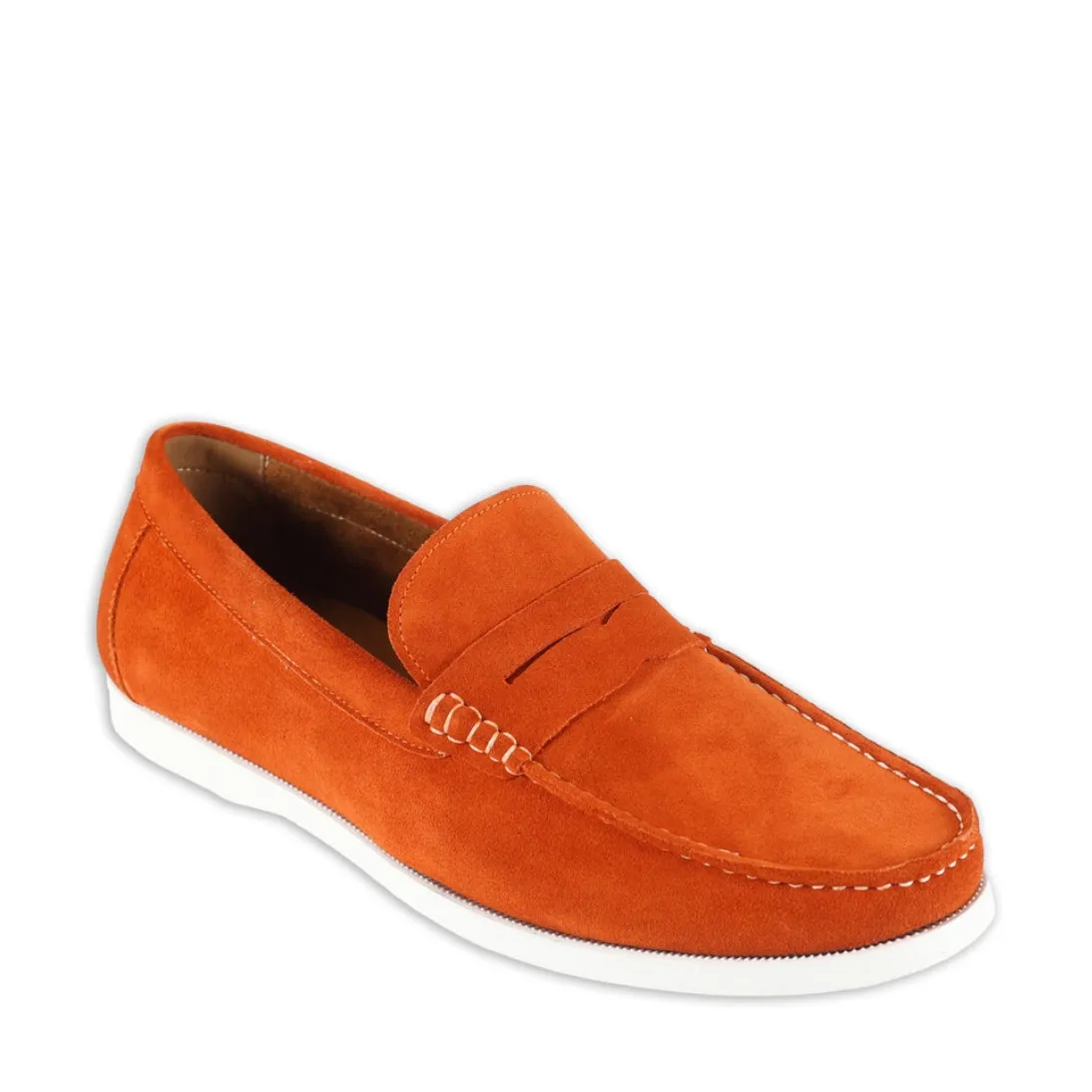 Front Doug Suede Slip-on Senny Loafers FR7494 Orange