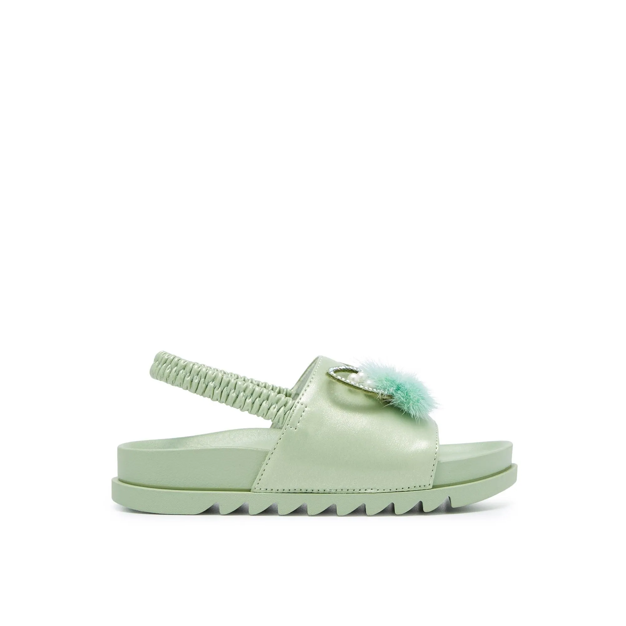 Grase Resort Flat Sandals Green