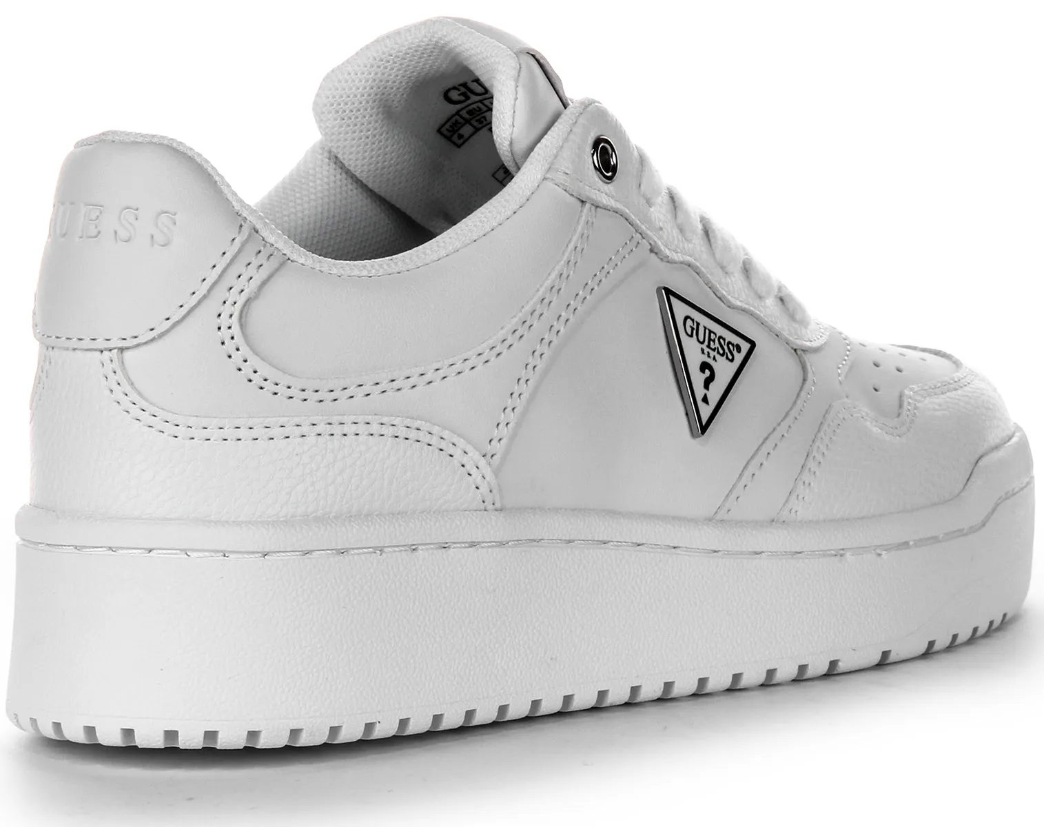 Guess Miriam Triangle Trainer In White For Women