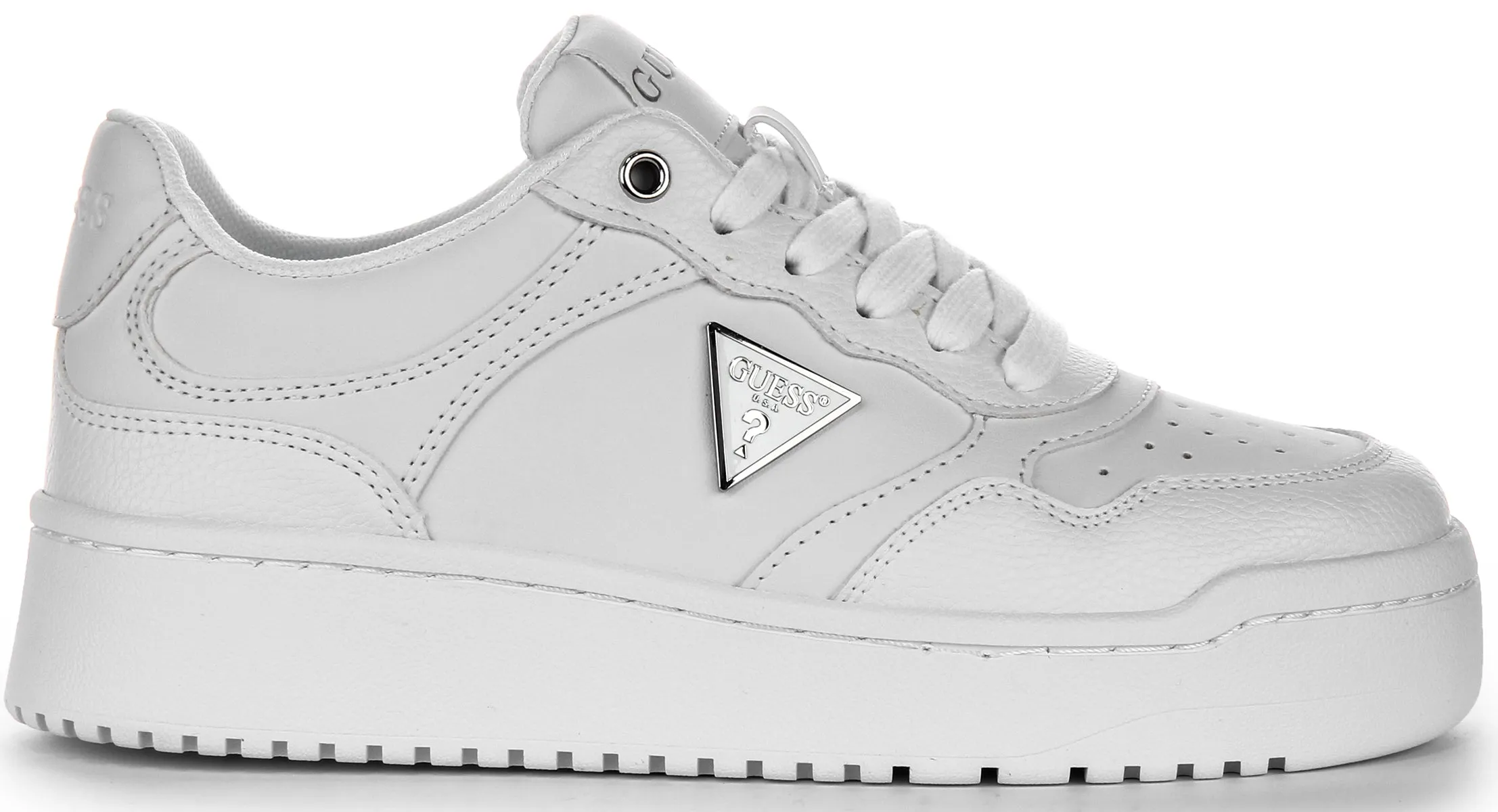 Guess Miriam Triangle Trainer In White For Women