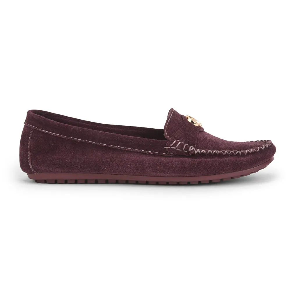 Healers Casual Maroon Loafers For Women GI-SML-52 By Liberty