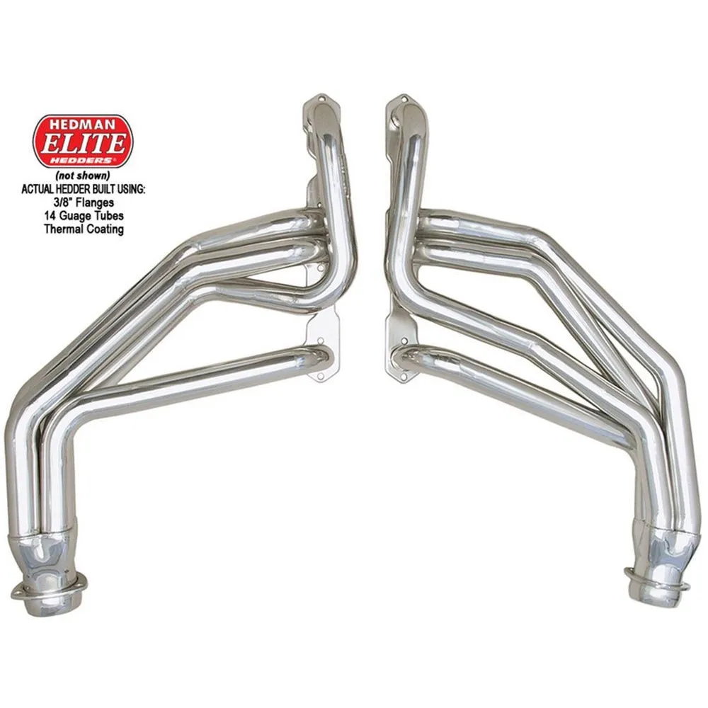 Hedman Hedders Elite Ultra-Duty Headers - 1.75 in Primary - 3 in Collector - Metallic Ceramic - Small Block Chevy - GM Fullsize SUV / Truck 1967-91 - Pair