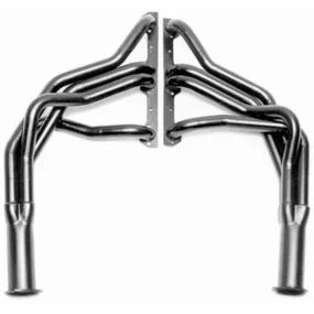 Hedman Hedders Street Headers - 1.625 in Primary - 3 in Collector - Black Paint - Small Block Chevy - GM Fullsize Van 1971-91 - Pair