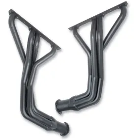 Hedman Hedders Street Headers - 1.625 in Primary - 3 in Collector - Black Paint - Small Block Chevy - Jeep CJ 1976-86 - Pair