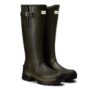 Hunter Balmoral Side Adjustable 3mm Neoprene Ladies Wellington Boots - Dark Olive