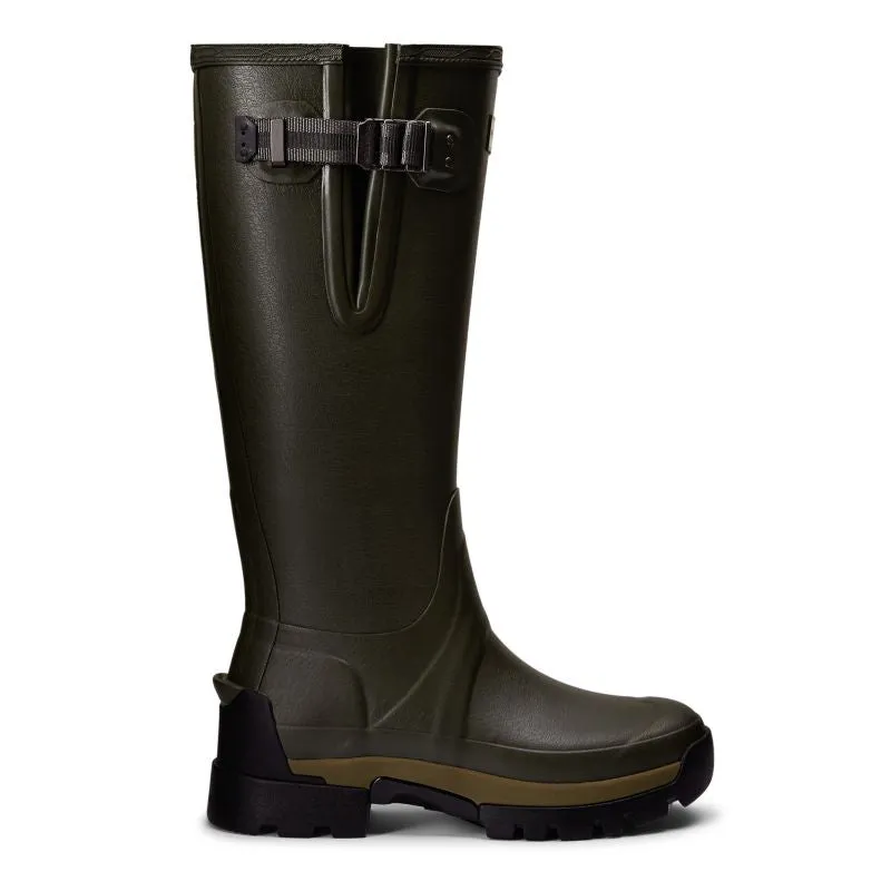 Hunter Balmoral Side Adjustable 3mm Neoprene Ladies Wellington Boots - Dark Olive