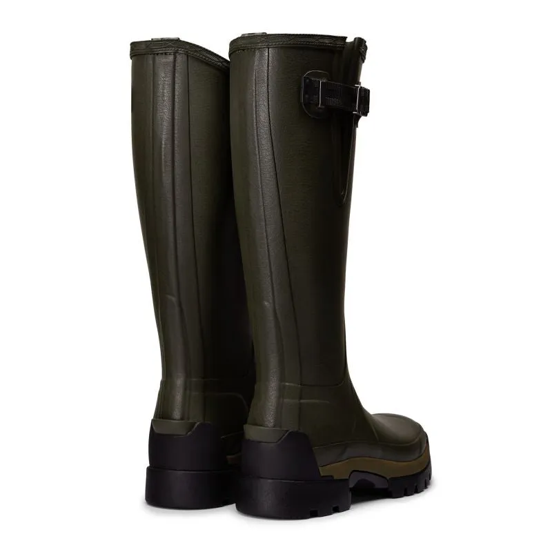 Hunter Balmoral Side Adjustable 3mm Neoprene Ladies Wellington Boots - Dark Olive