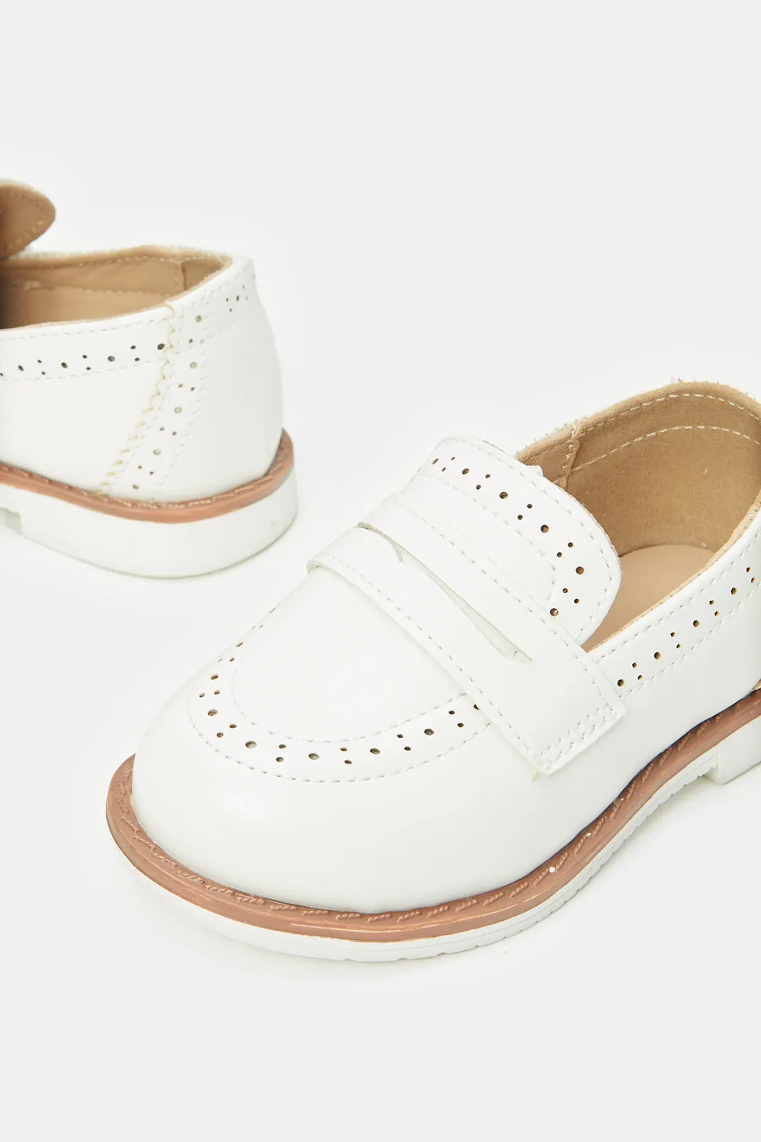 Infant Boys White Loafers