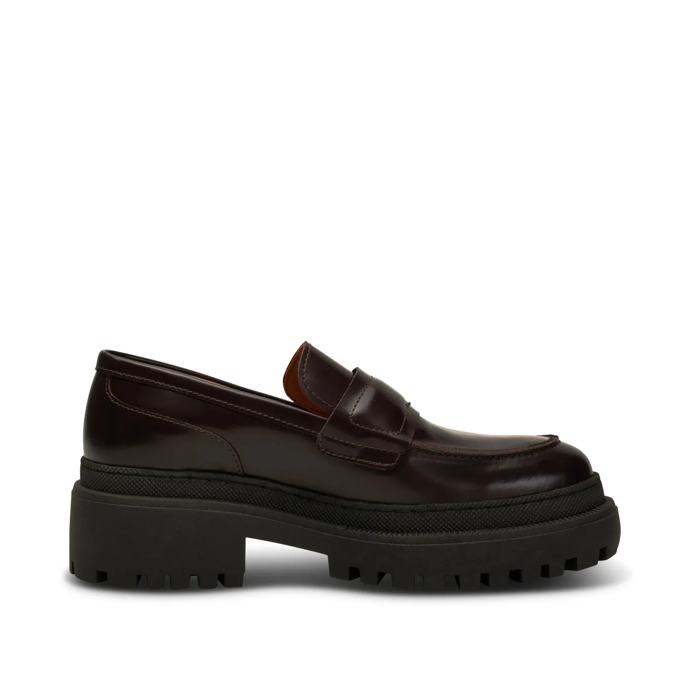 Iona loafer leather - BORDEUX HIGH SHINE