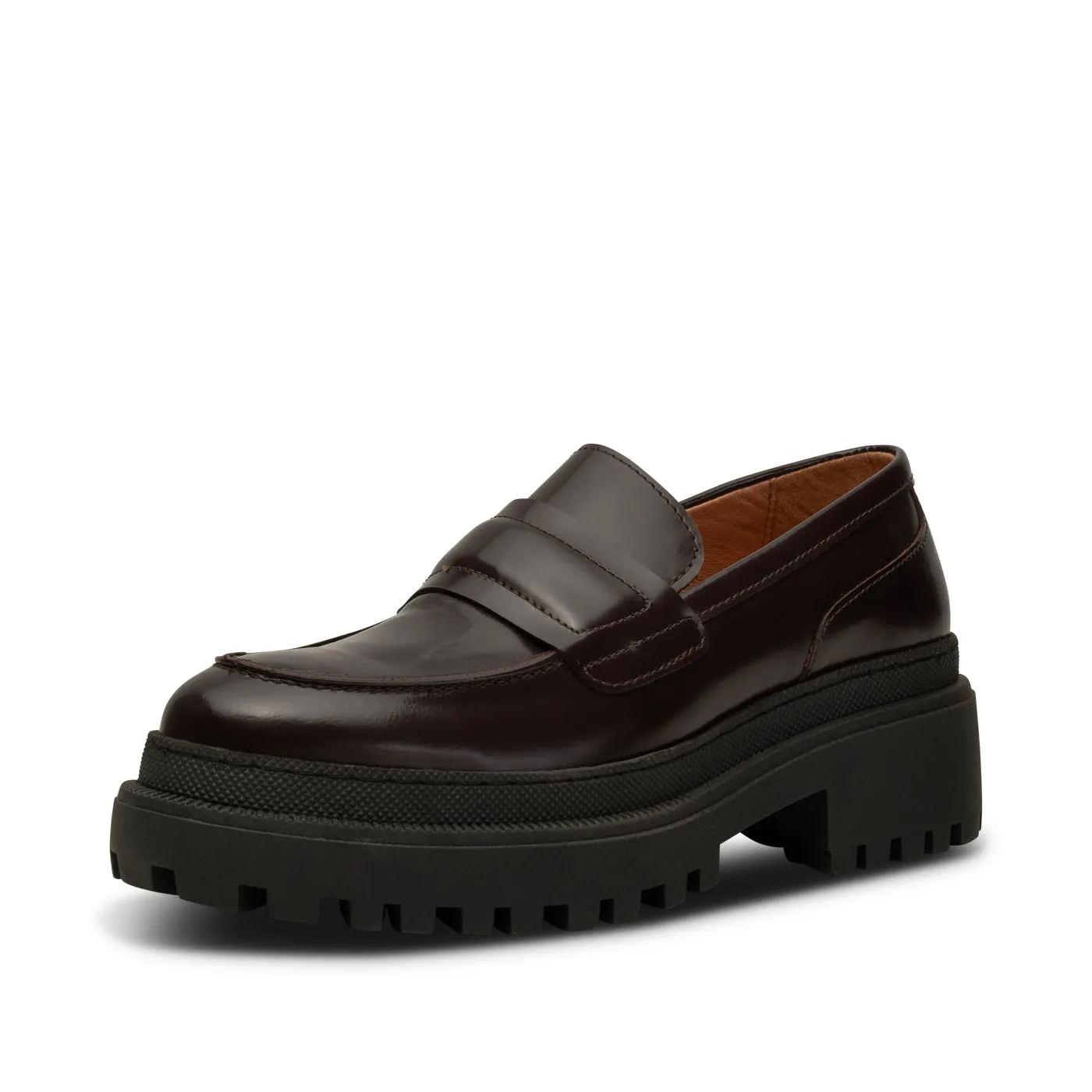 Iona loafer leather - BORDEUX HIGH SHINE