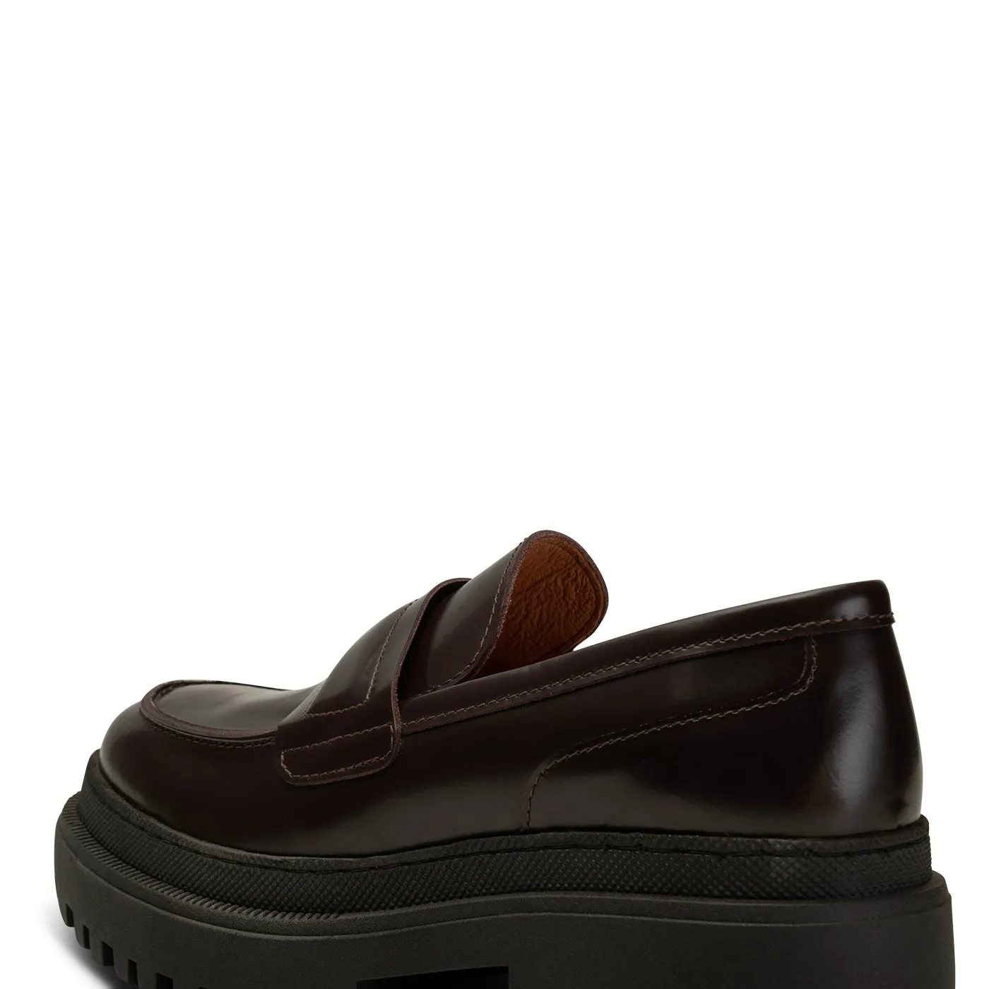 Iona loafer leather - BORDEUX HIGH SHINE