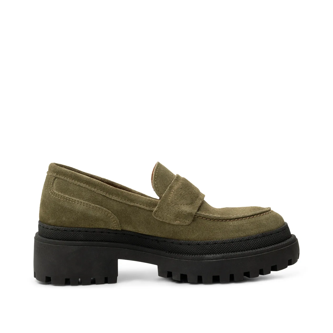 Iona loafer suede - ALGAE