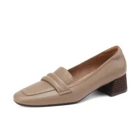 Irena Nude Low Heel Loafers Women