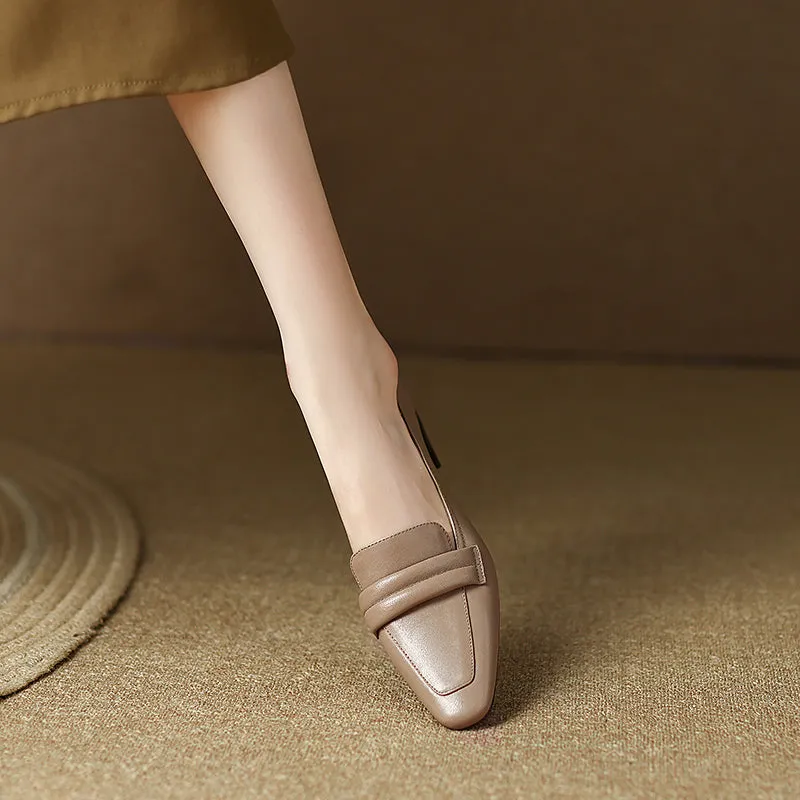 Irena Nude Low Heel Loafers Women