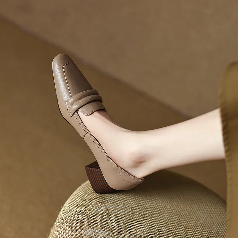 Irena Nude Low Heel Loafers Women