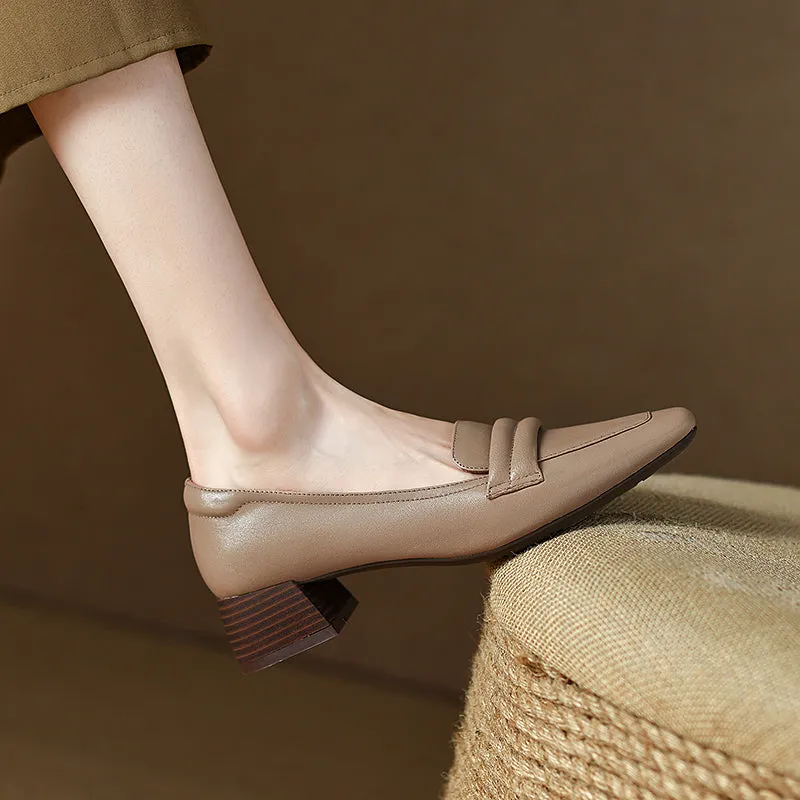 Irena Nude Low Heel Loafers Women