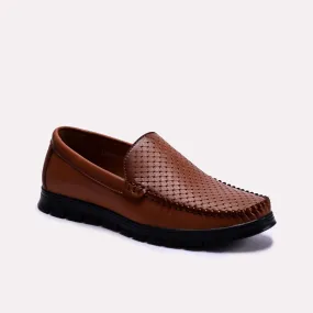 Jack Brown Perforated Loafers 0130702