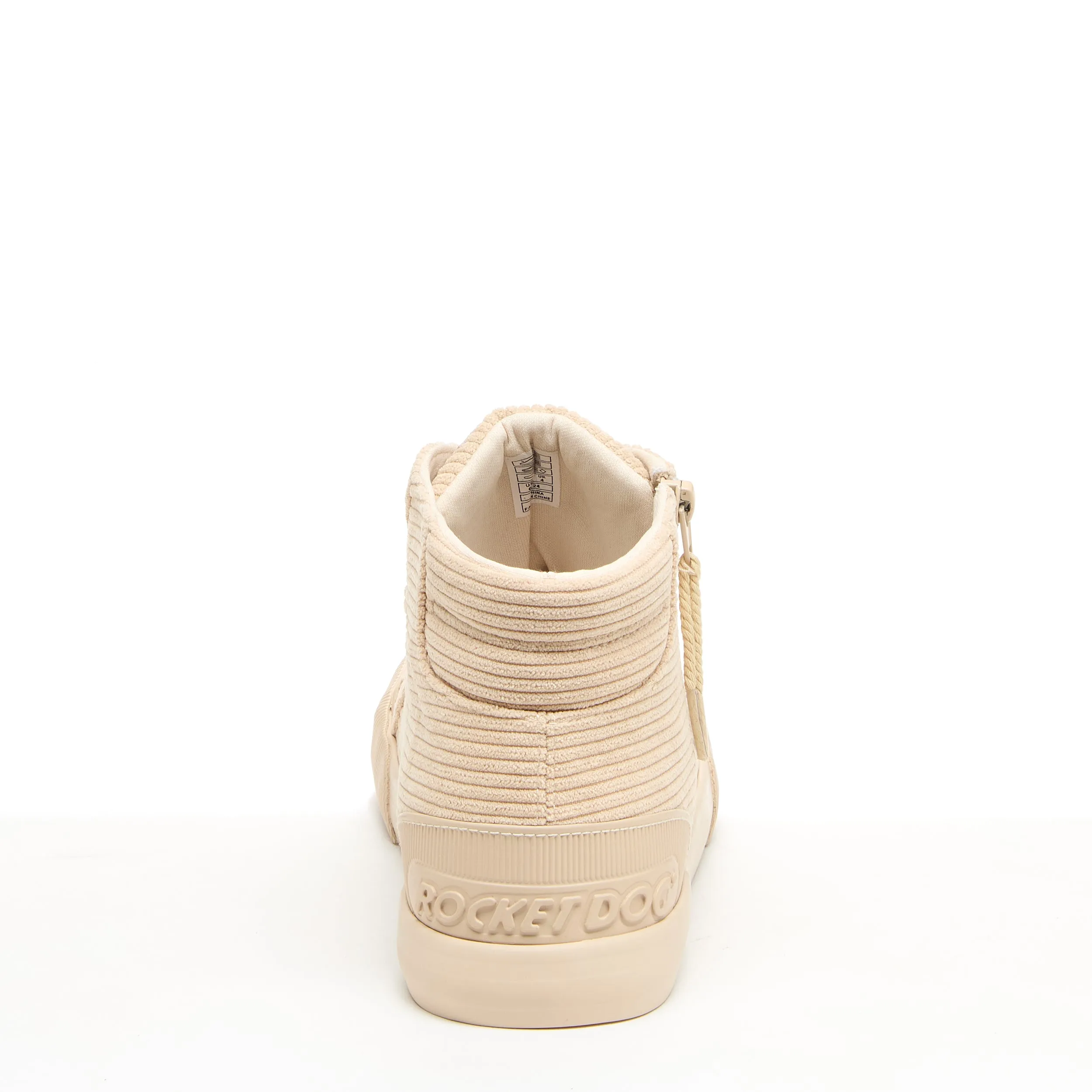 Jazzin Natural Corduroy High-top Trainers