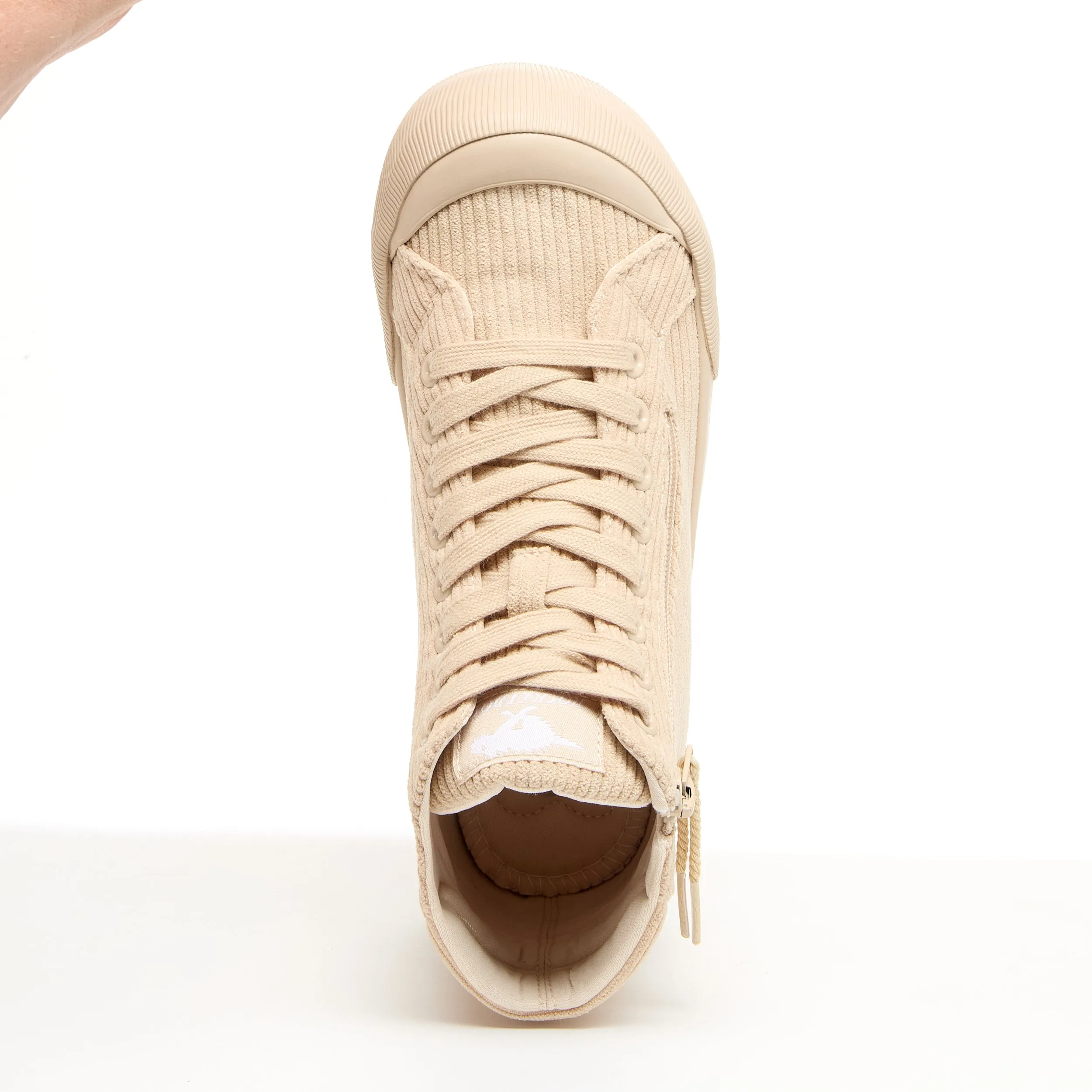 Jazzin Natural Corduroy High-top Trainers