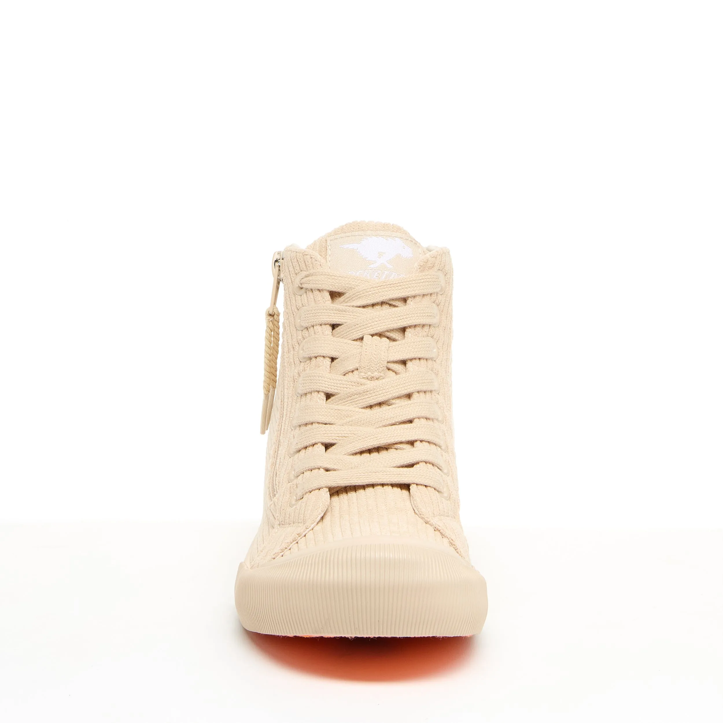 Jazzin Natural Corduroy High-top Trainers