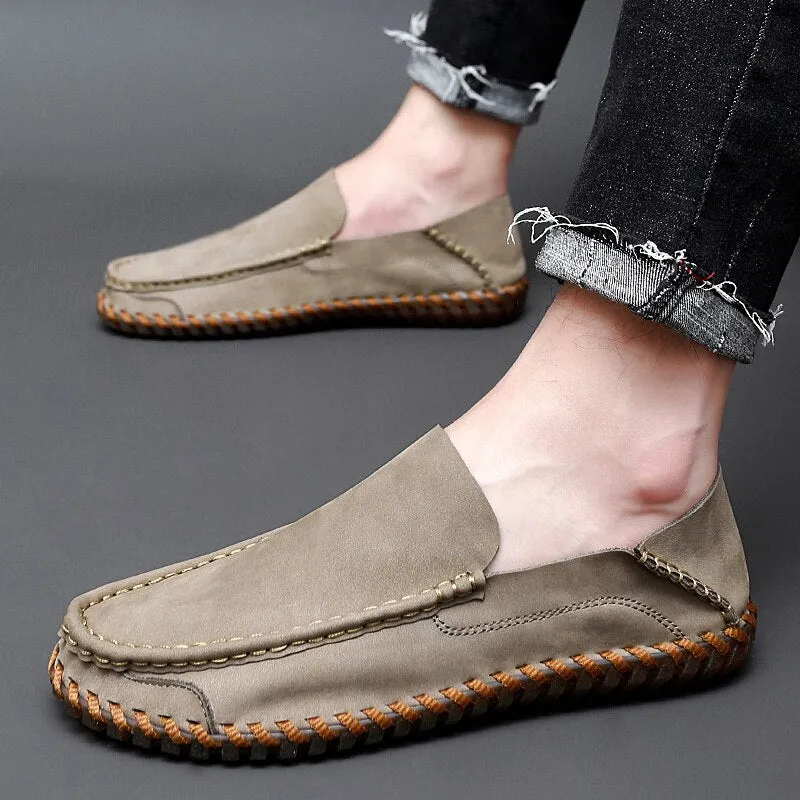 Leather Breathable Outdoor Men Loafers