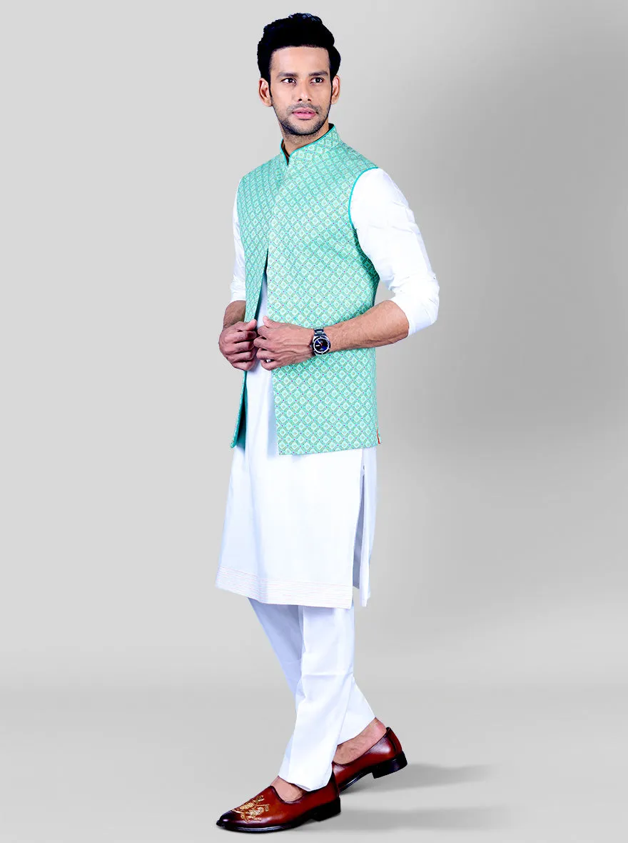 Light Green Bandhgala Jacket | TULA