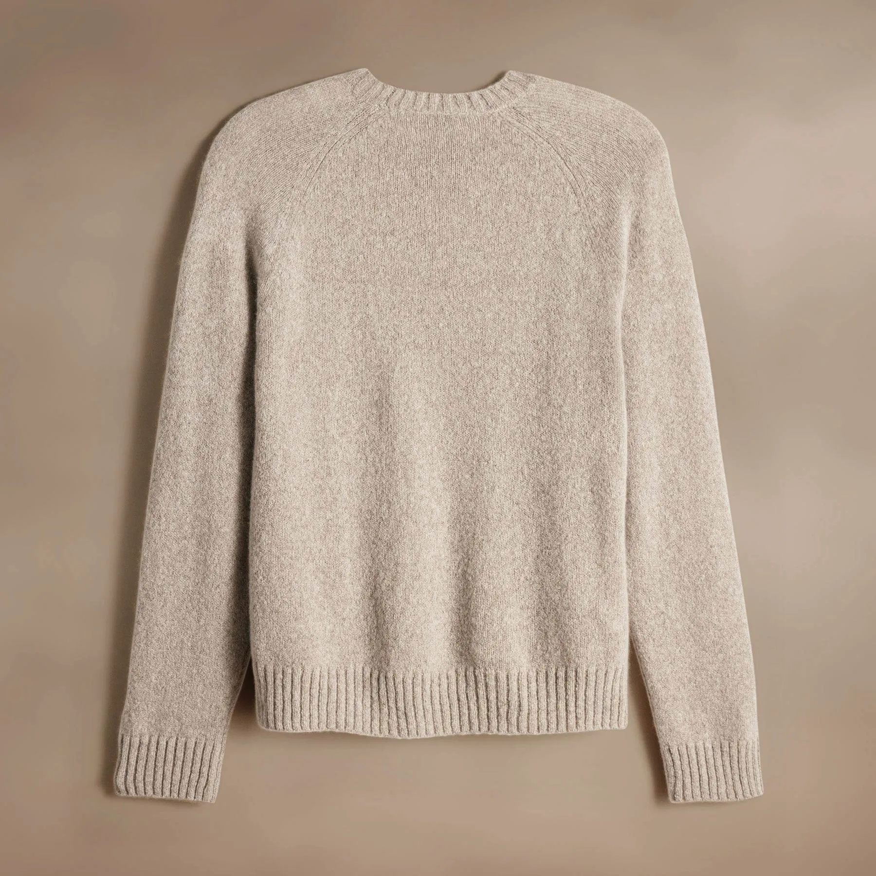 Lightweight Textured Cashmere Crew - Hazel