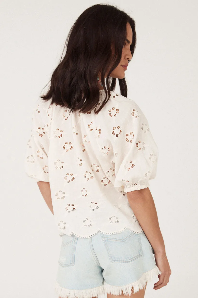 Love Note Broderie Blouse