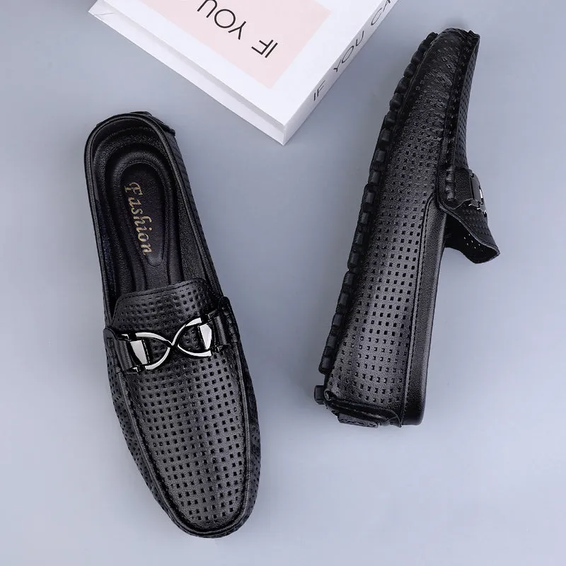 Luxury CrocLeather Slip-on Flats