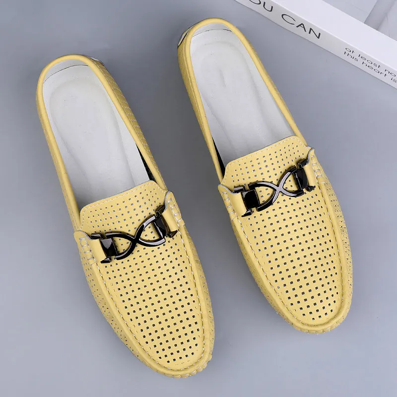 Luxury CrocLeather Slip-on Flats