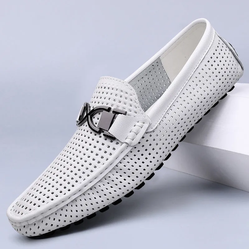 Luxury CrocLeather Slip-on Flats