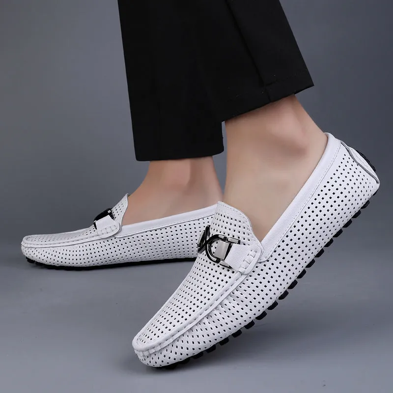 Luxury CrocLeather Slip-on Flats