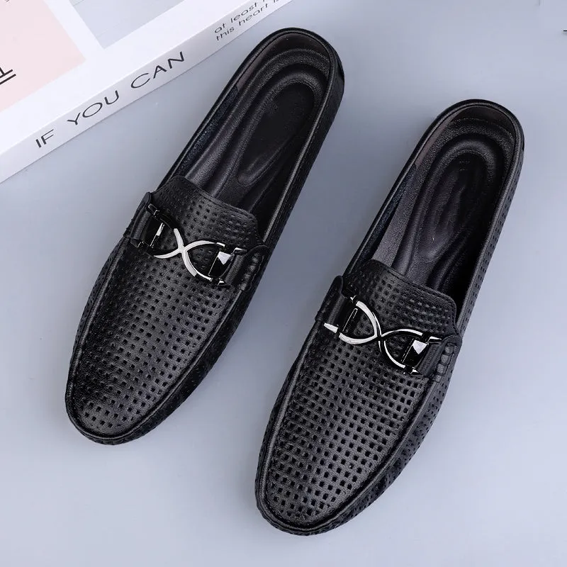 Luxury CrocLeather Slip-on Flats