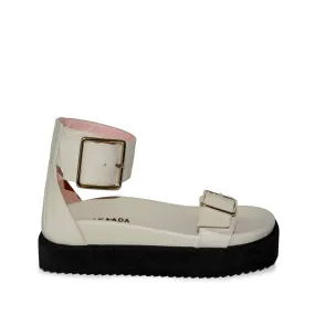 Maru Off White Leather Sandals