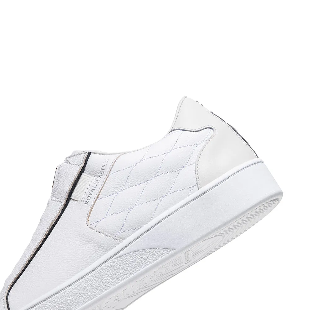 Men's Adelaide Lux White Black Leather Sneakers 02723-009