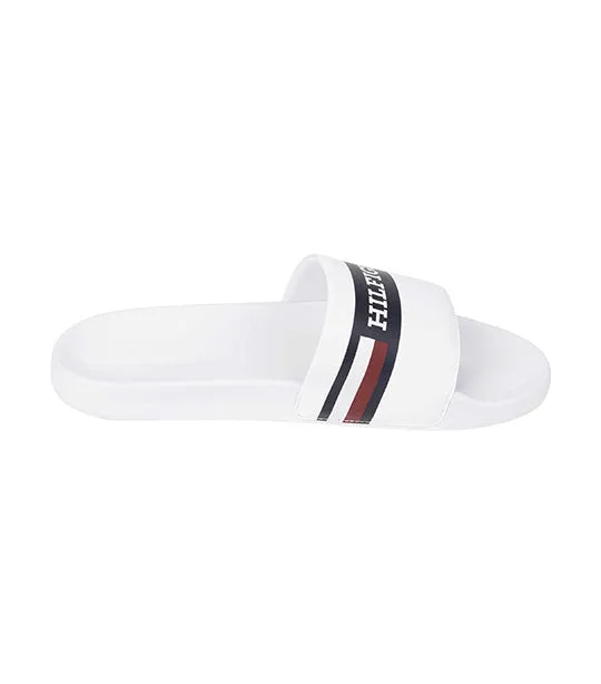 Men's Corporate Hilfiger Pool Slide White