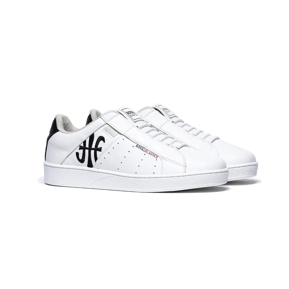 Men's Icon Genesis White Black Leather Sneakers 01901-090