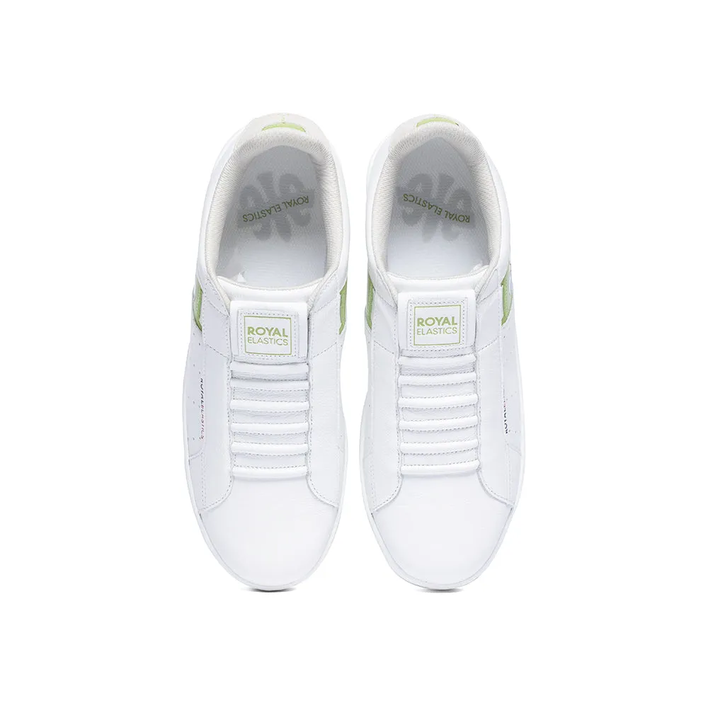 Men's Icon Genesis White Green Leather Sneakers 01994-040