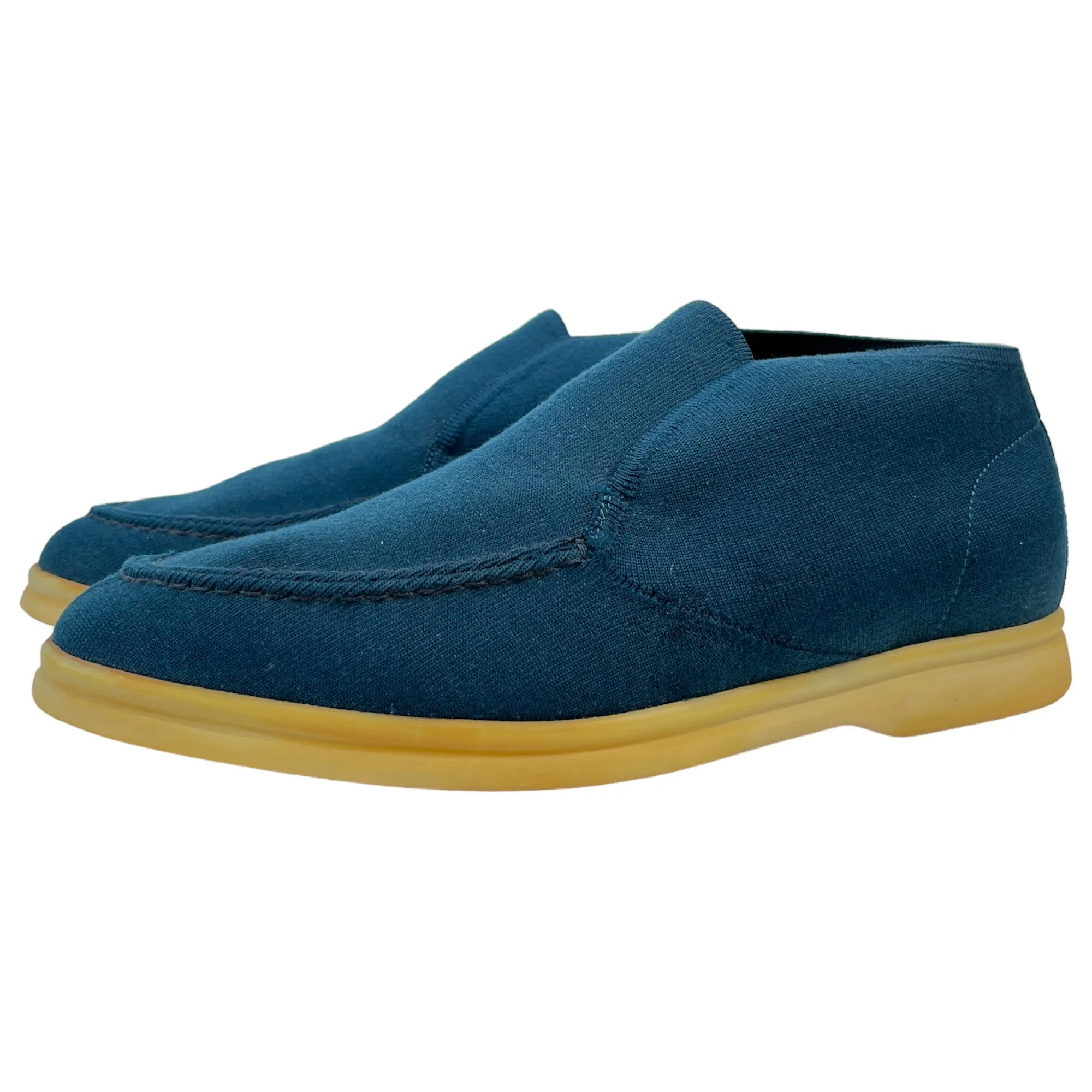 Men's Open Knitted Walk Loafers Blue Size EU 39 / UK 5