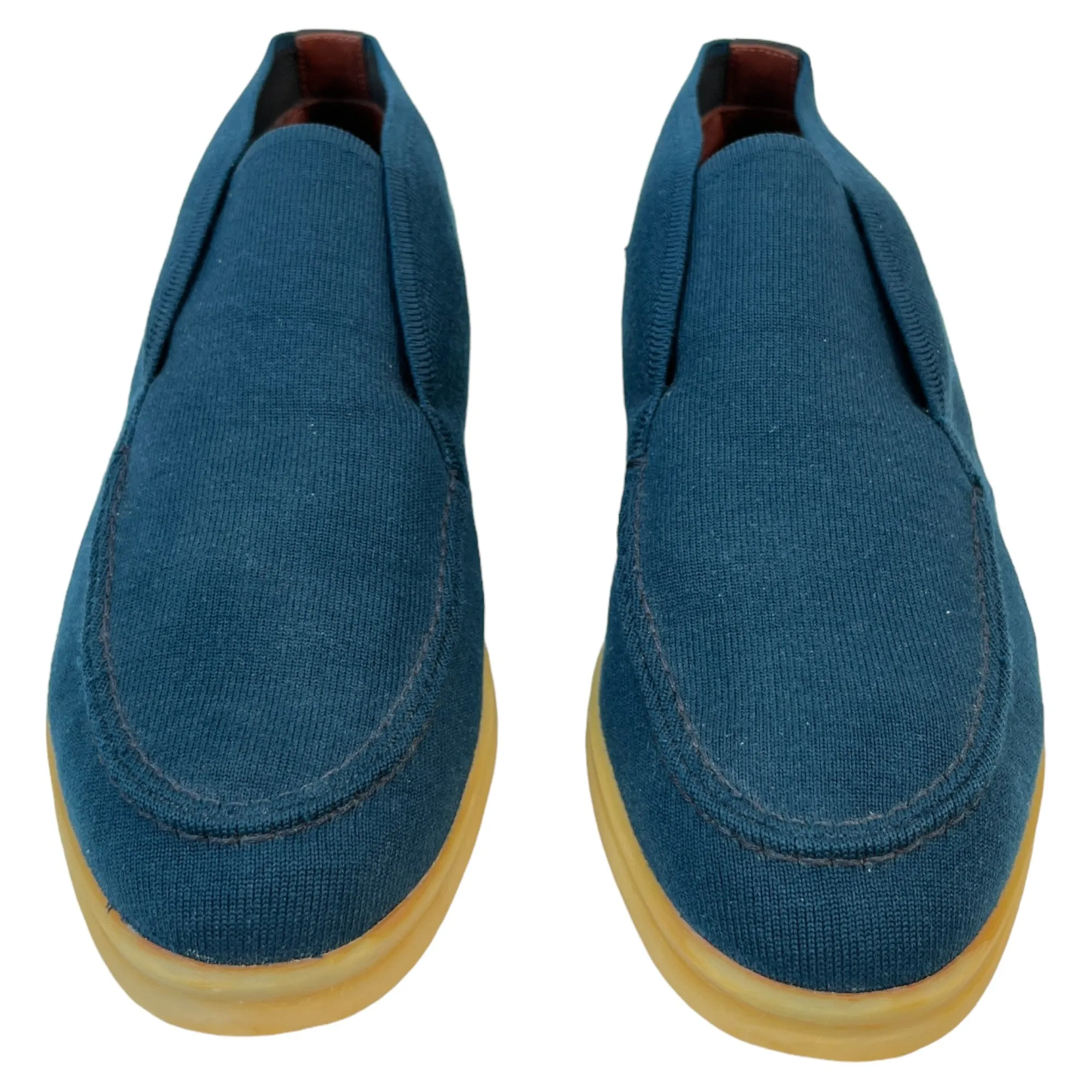 Men's Open Knitted Walk Loafers Blue Size EU 39 / UK 5