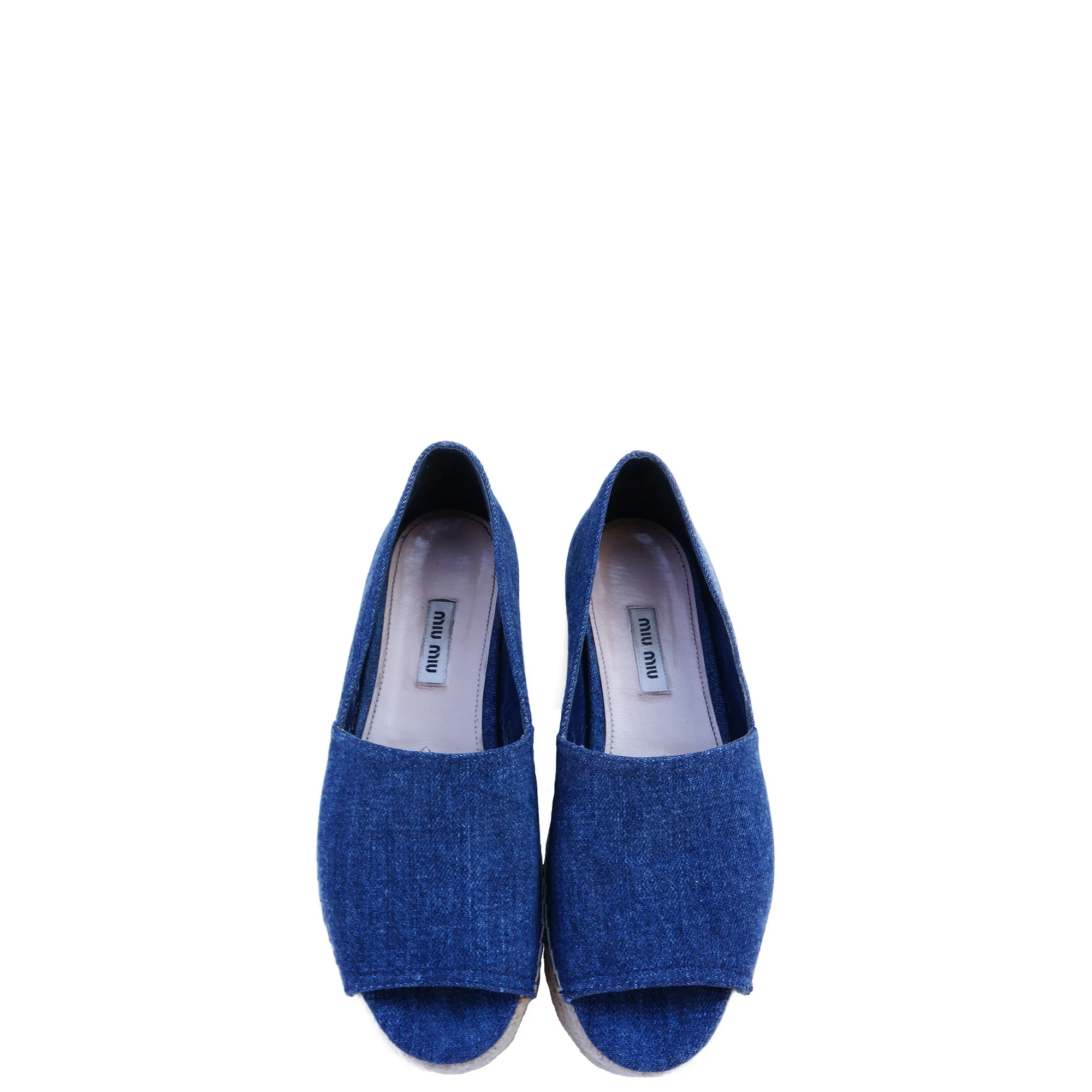 MIU MIU DENIM FLATFORM / PLATFORM ESPADRILLES