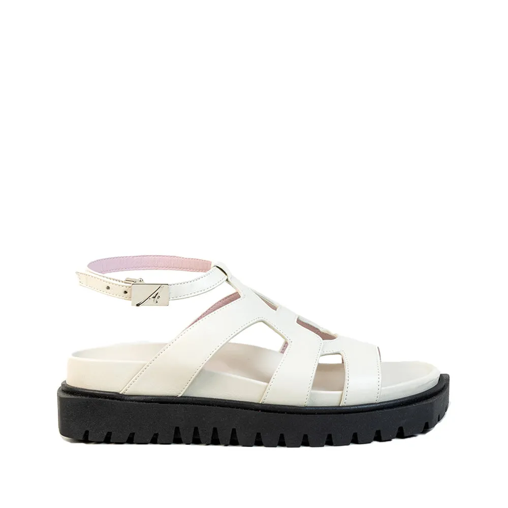 Nami Off White Leather Sandals