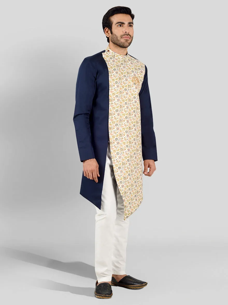 Navy Blue & Beige Kurta | Azania