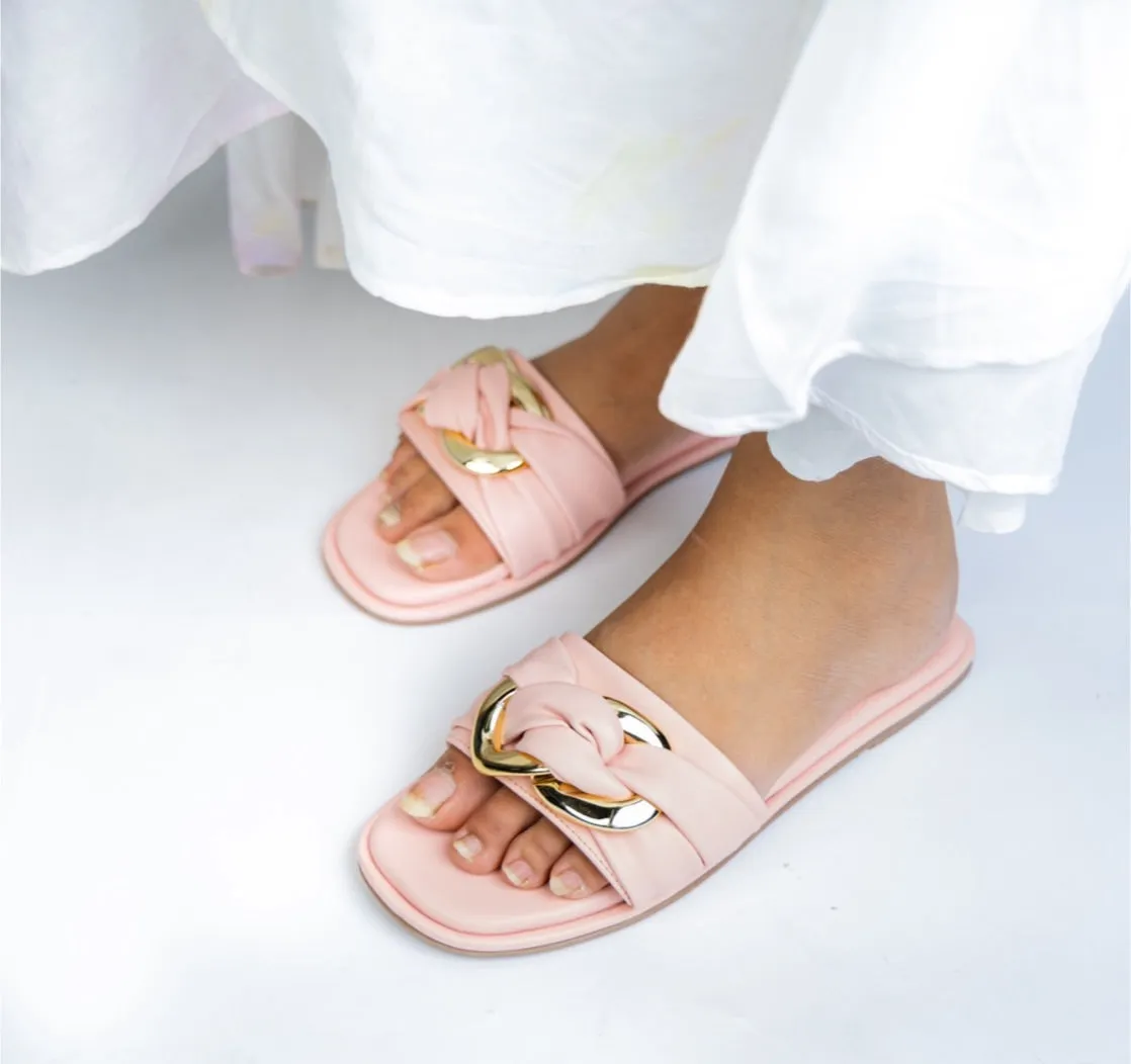 Nora Baby Pink Sliders