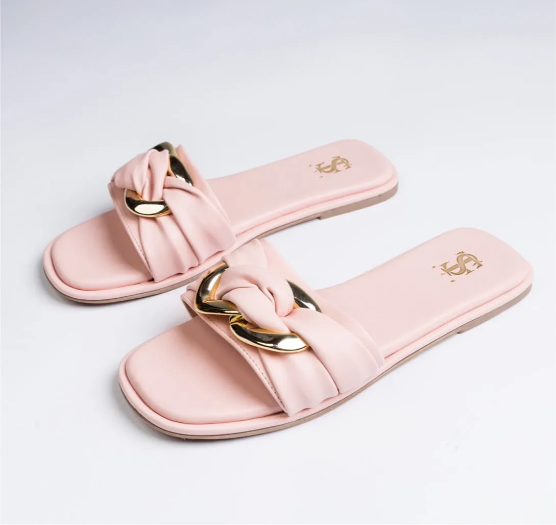 Nora Baby Pink Sliders