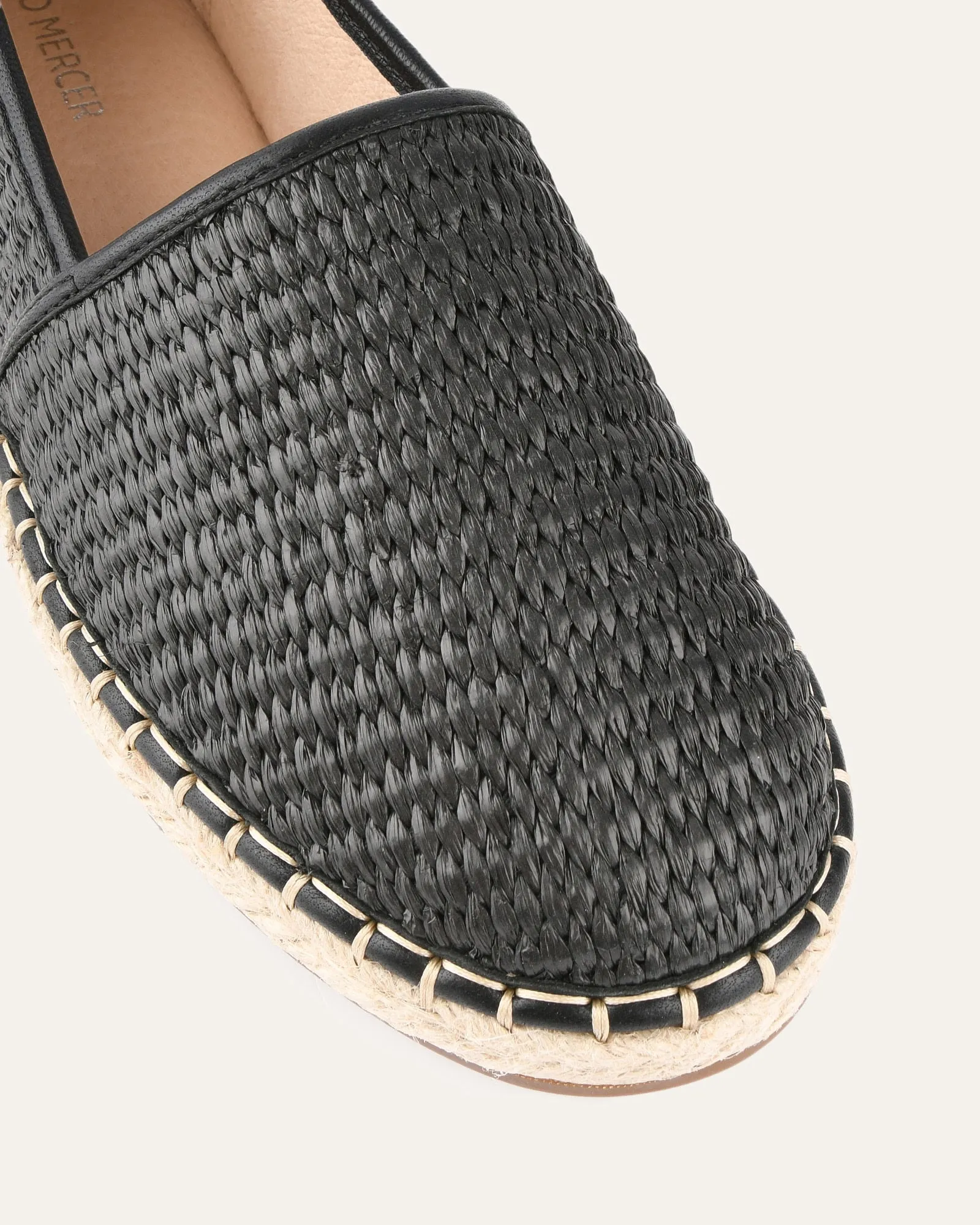 OAKLEY LOAFERS BLACK RAFFIA