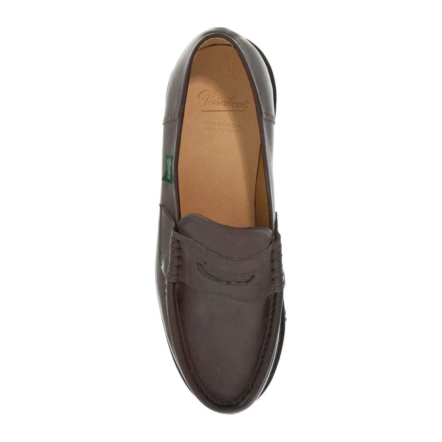 Paraboot leather reims penny loafers