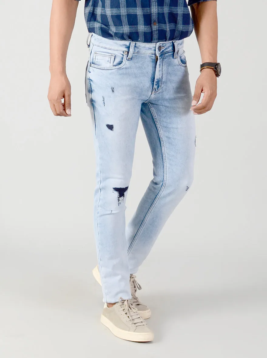 Parsian Blue Washed Slim Fit Jeans | JadeBlue